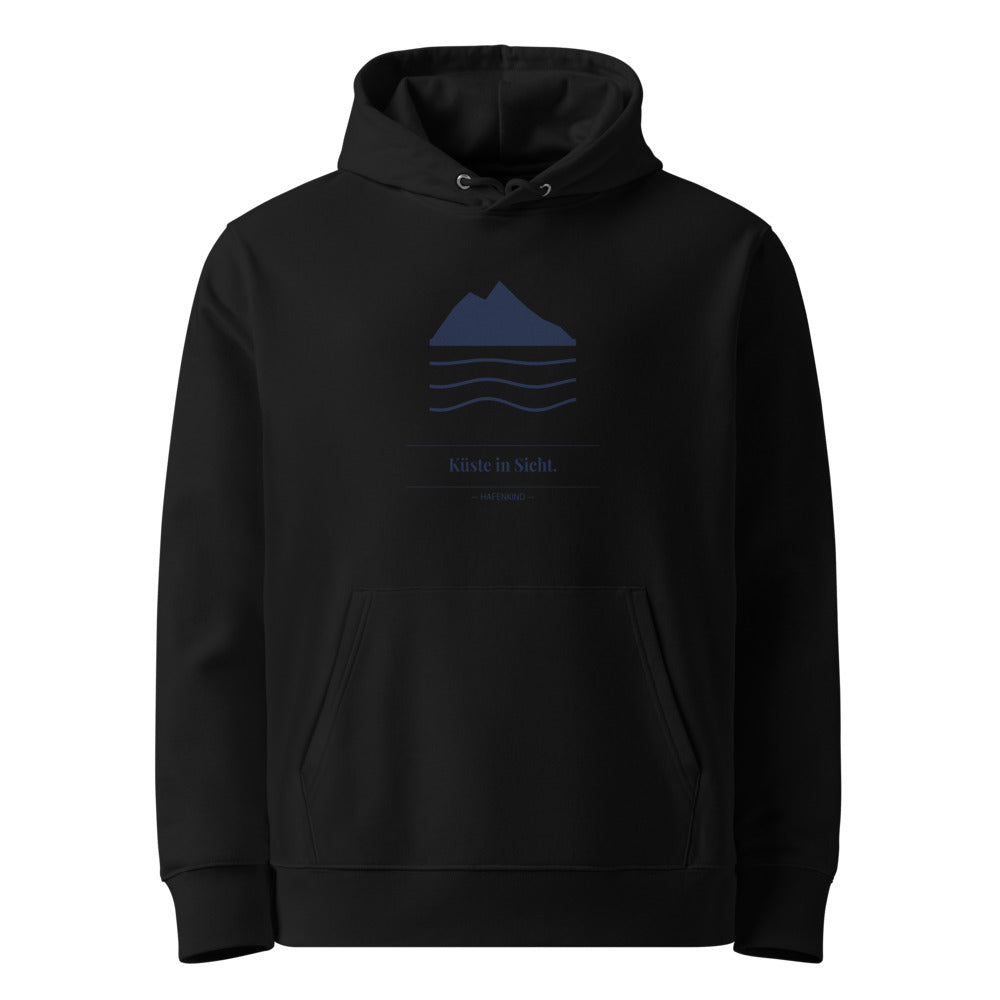 HAFENKIND Küste in Sicht. Hoodie — black