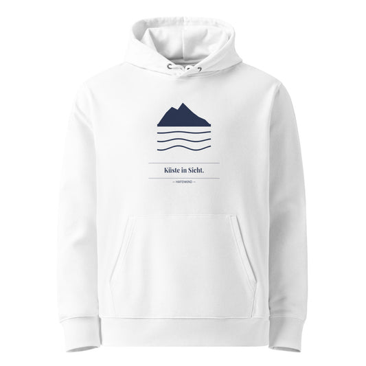 HAFENKIND Küste in Sicht. Hoodie — white