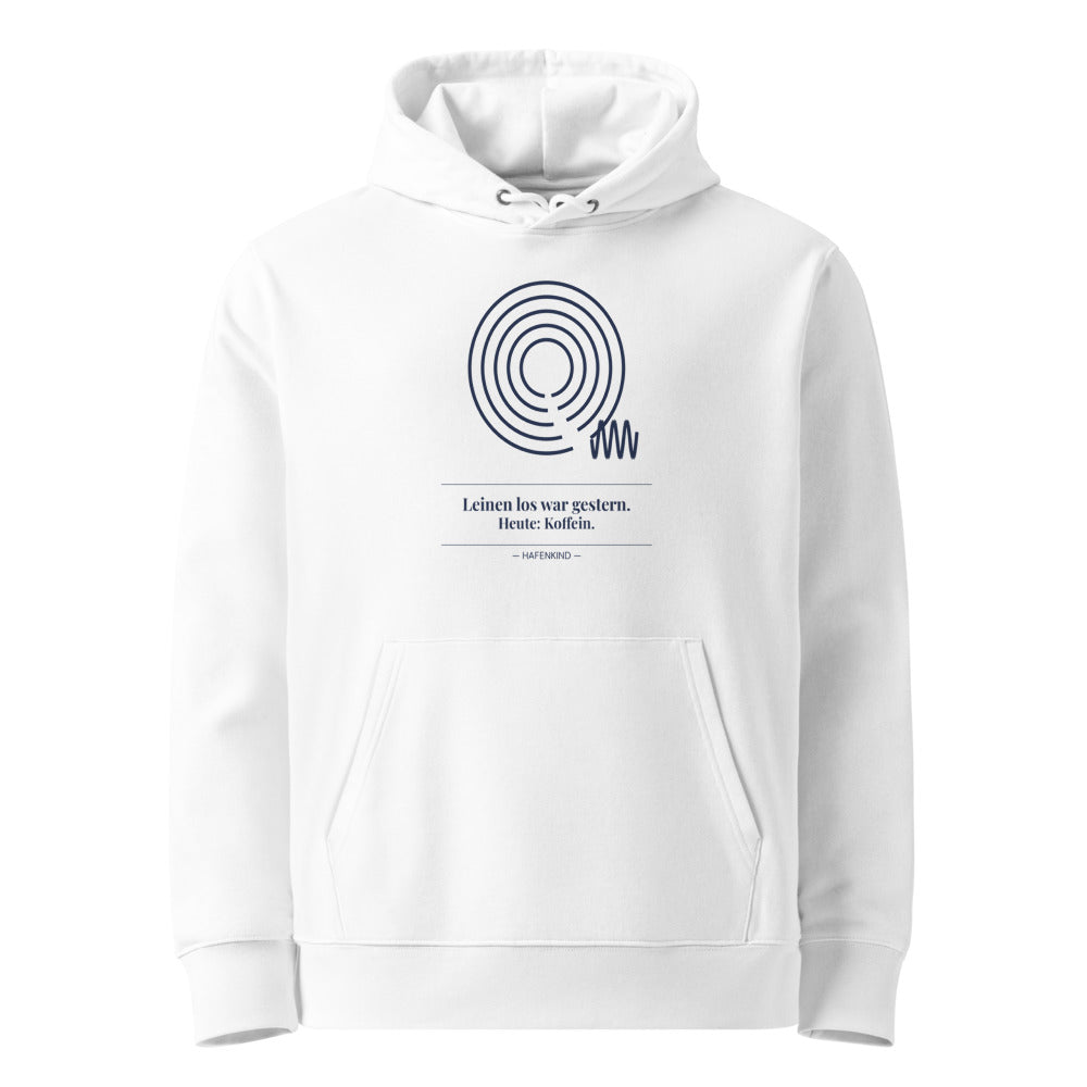 HAFENKIND Leinen los war gestern. Heute: Koffein. Hoodie — white